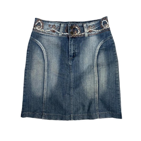 Vintage denim midi skirt - Picture 3 of 8